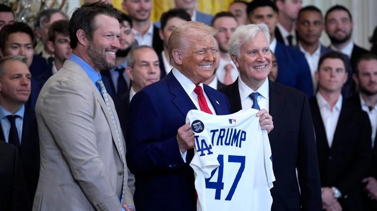 Durante aranceles, Trump recibe a los Dodgers en la Casa Blanca