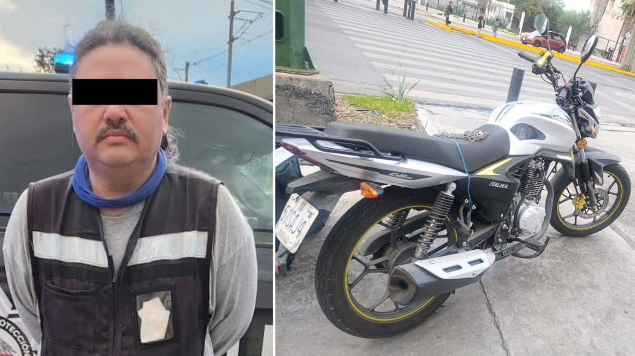 Detienen a motociclista por portar placas que no correspondían