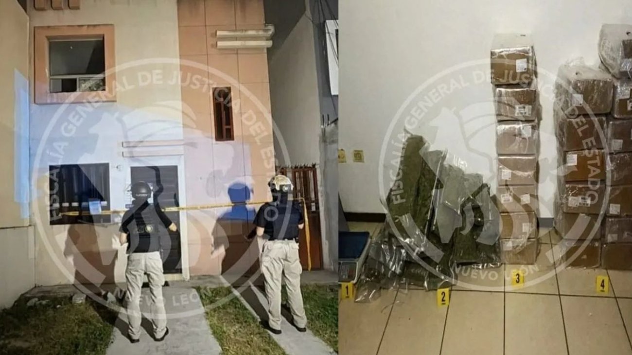 Aseguran más de 86 kilos de presunta marihuana en cateo