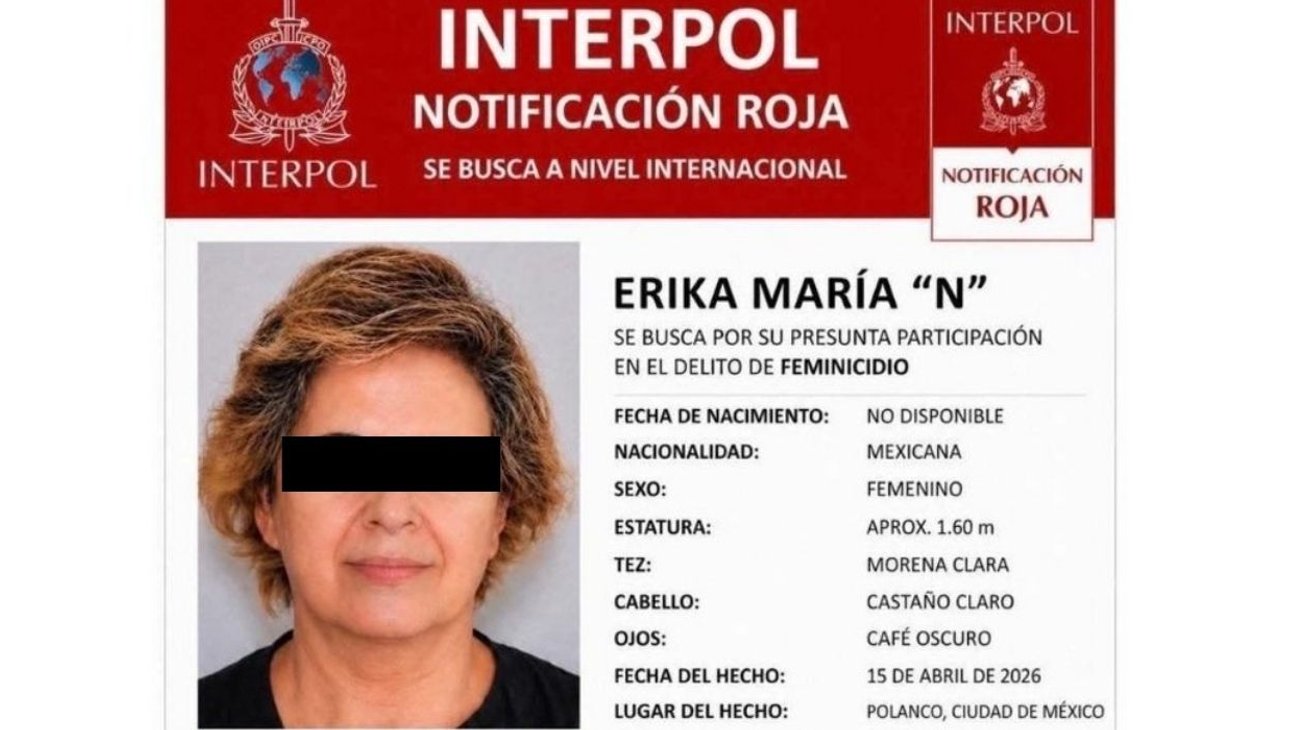 Interpol emite ficha roja contra suegra de Carolina Flores