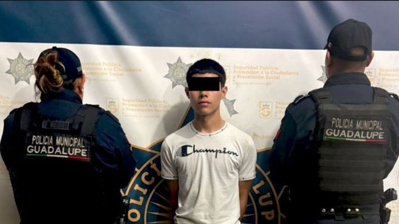 Cae presunto asaltante de tiendas en Guadalupe