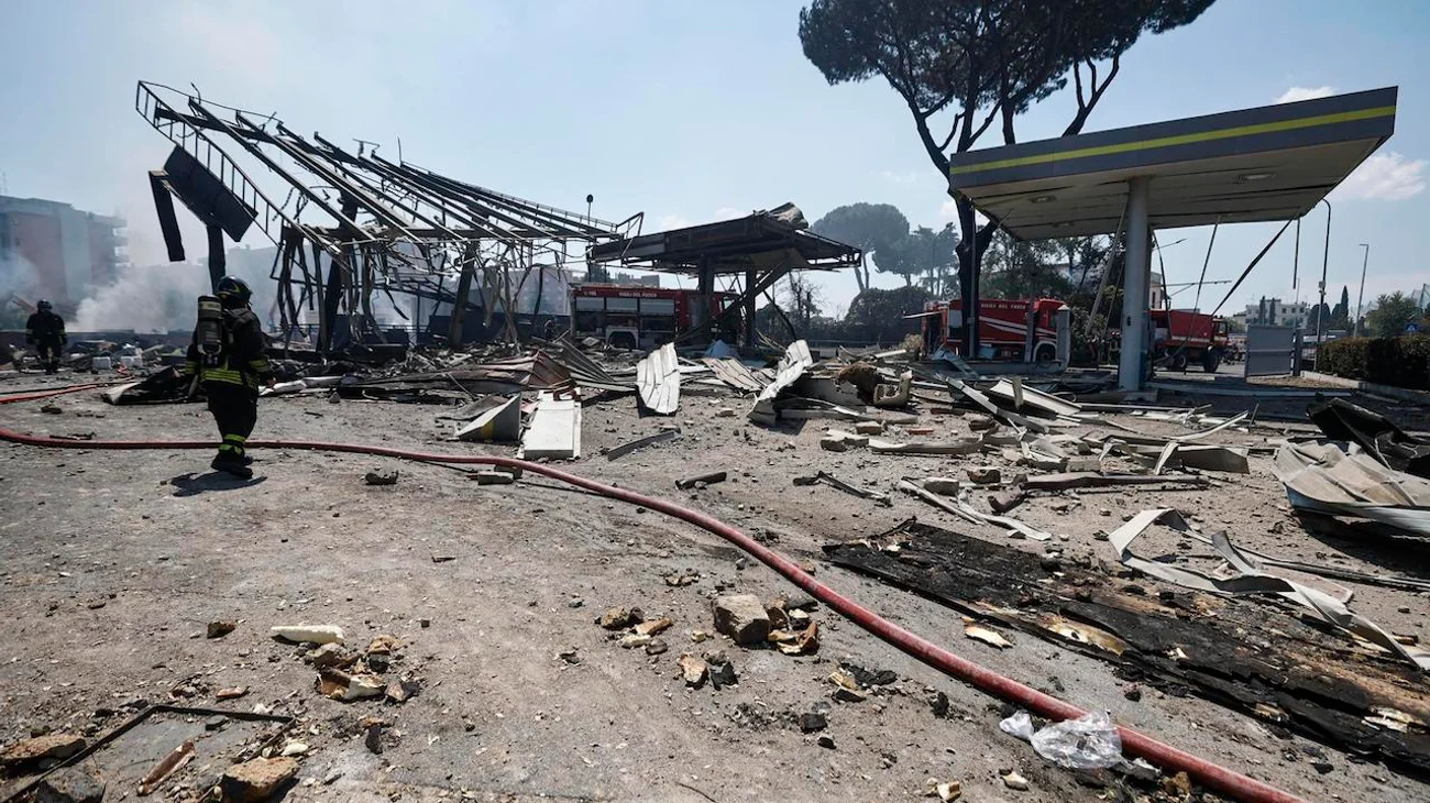 Explosión en una gasolinera de Roma deja al menos 45 heridos