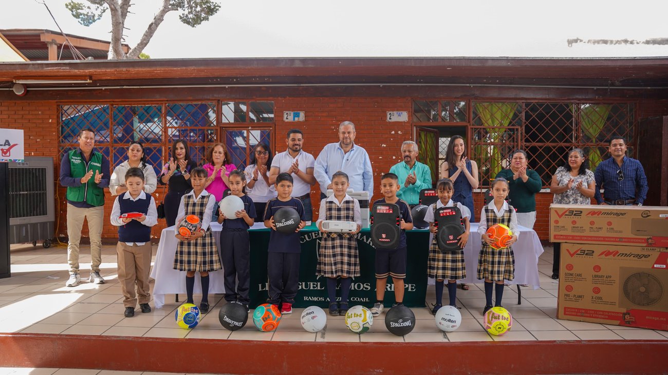 Entregan equipamiento a primaria en Ramos Arizpe