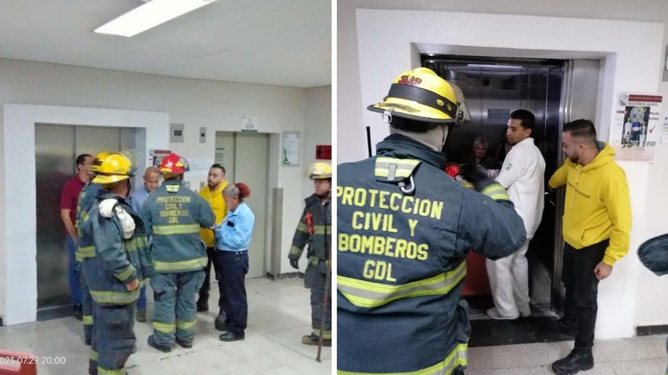 Falla otro elevador del IMSS en Guadalajara; rescatan a 3
