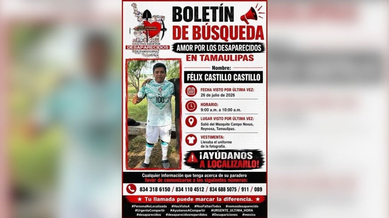 Continúa búsqueda desaparecido cuando se dirigía a jugar futbol
