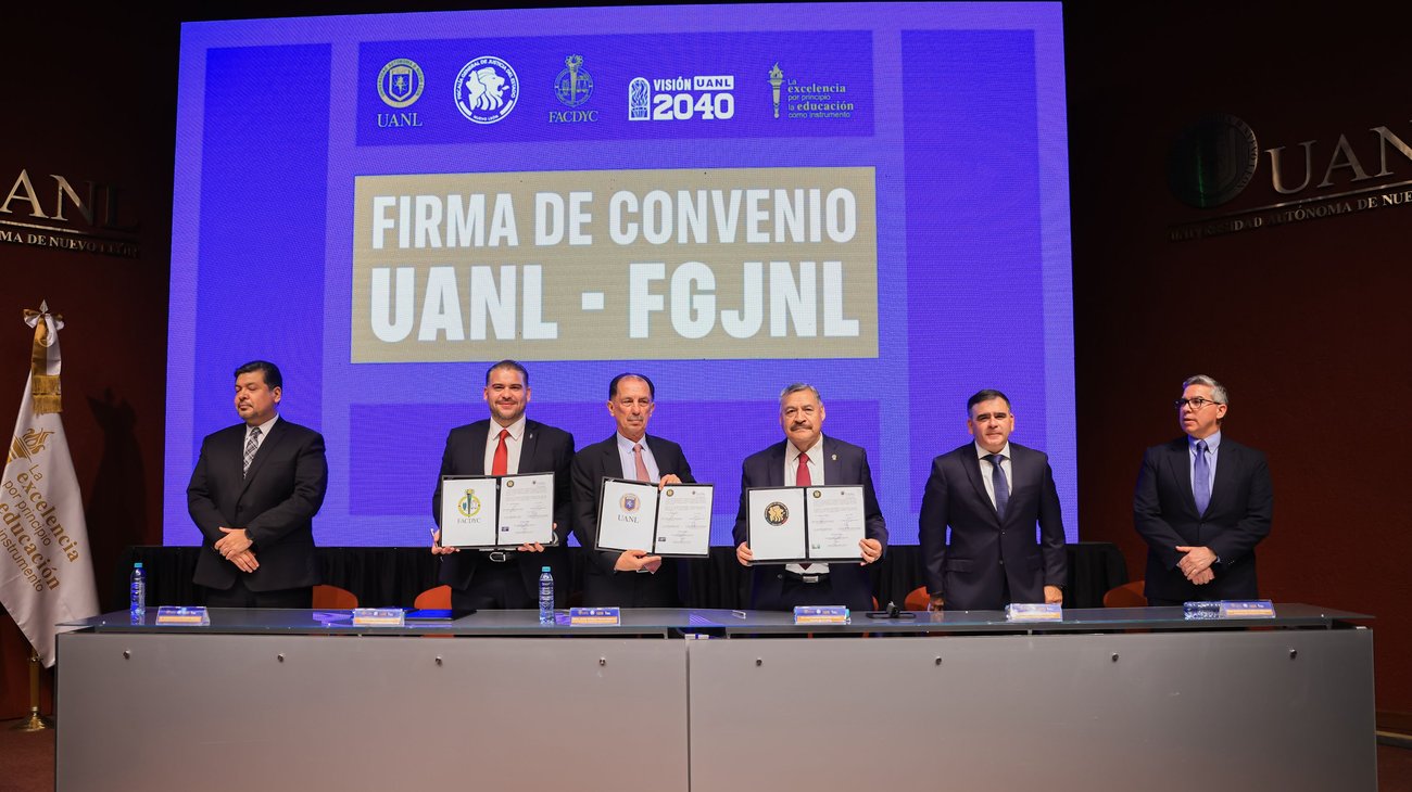 UANL y Fiscalía firman convenio en beneficio de alumnos
