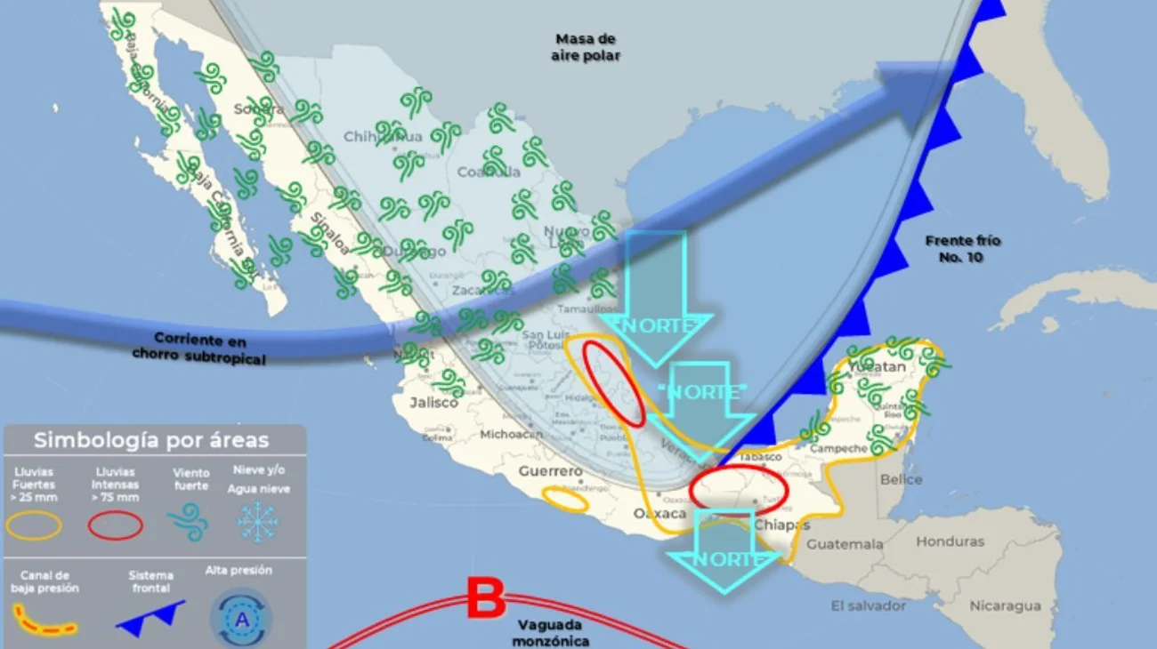 Pronostica Conagua fuertes vientos por frente frío en NL
