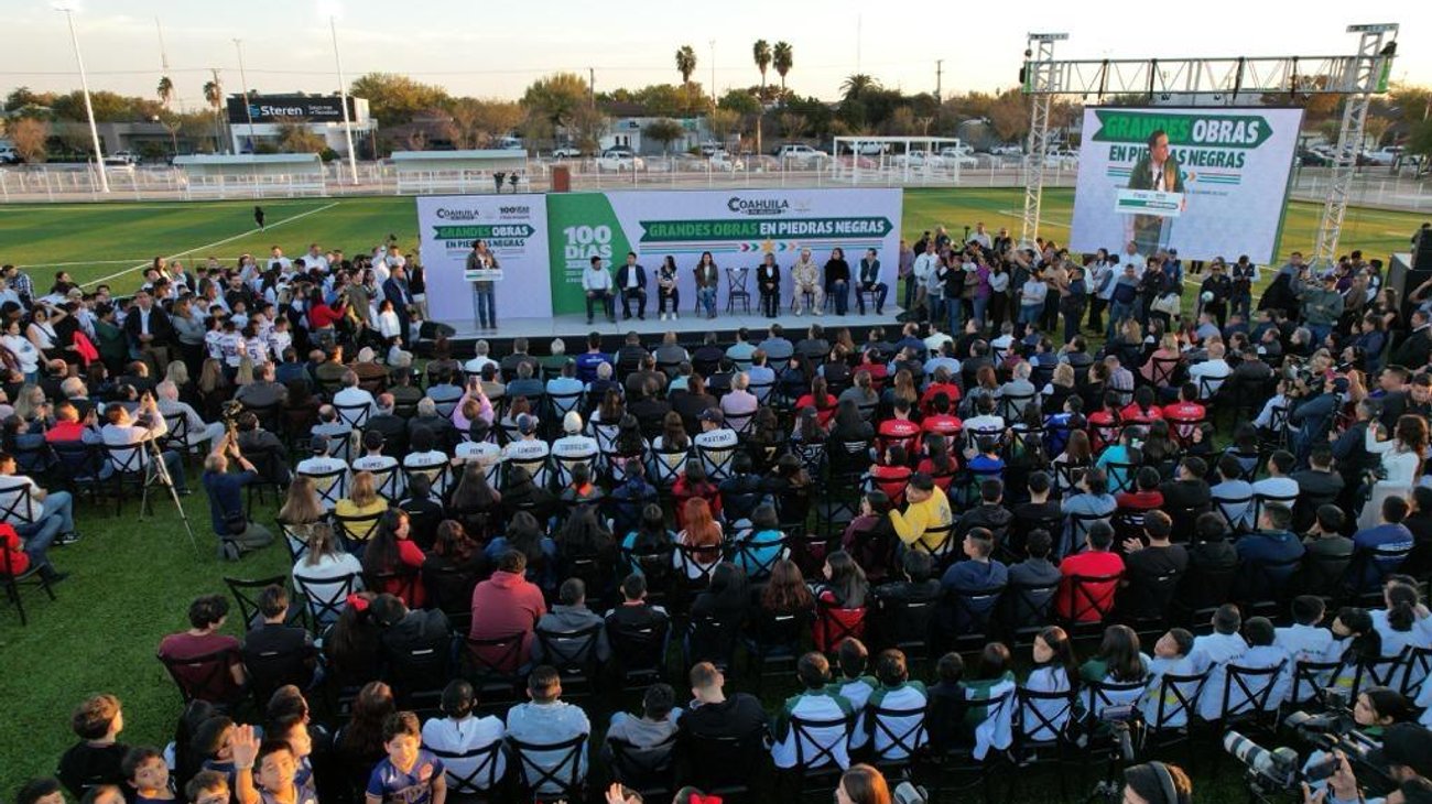 Gobernador de Coahuila entrega obras en Piedras Negras