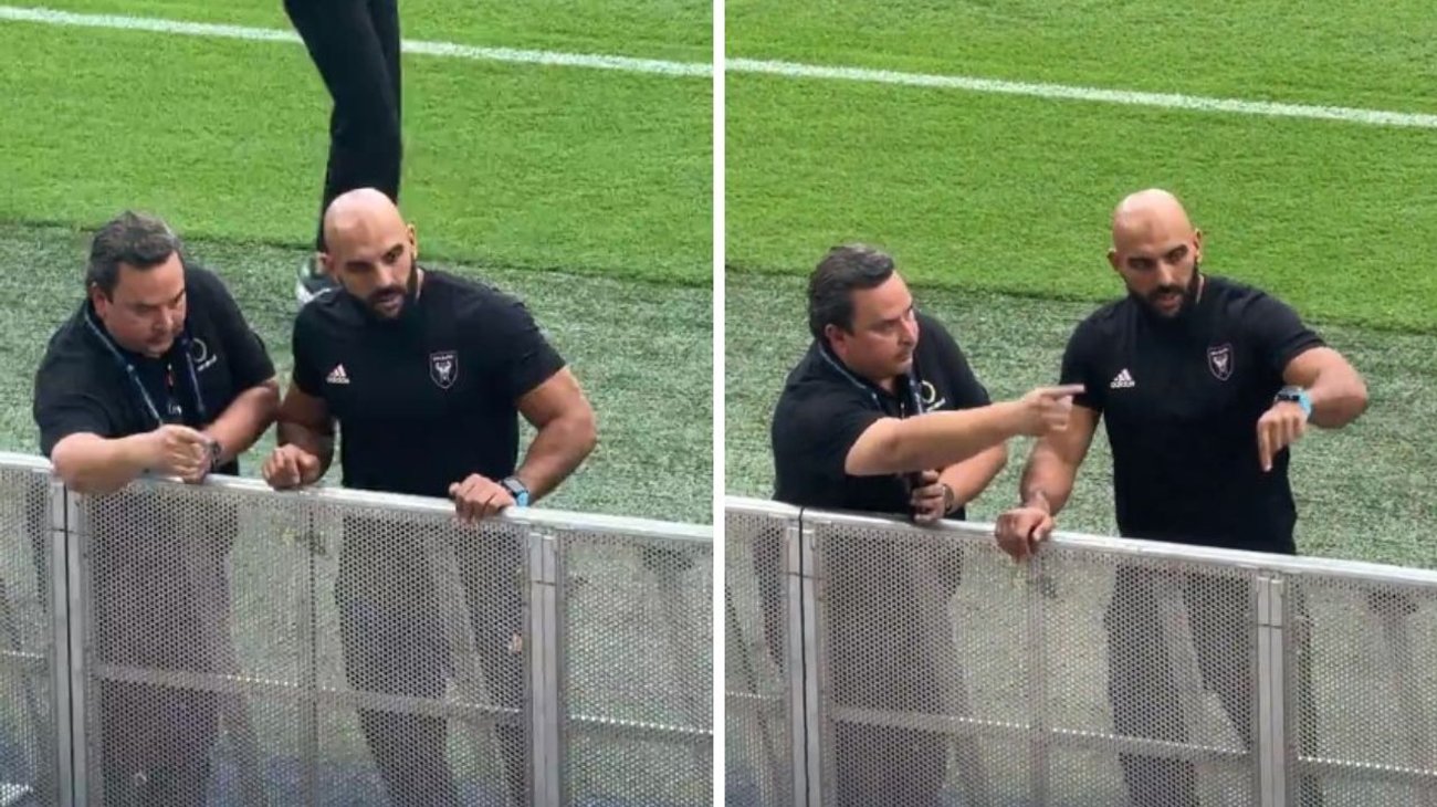 Guardaespaldas de Messi revisa seguridad en estadio rayado