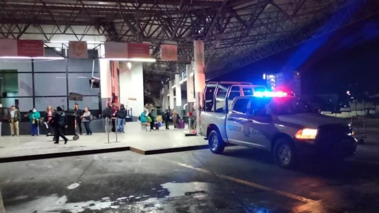 Guardia Estatal mantiene vigilancia en central de autobuses