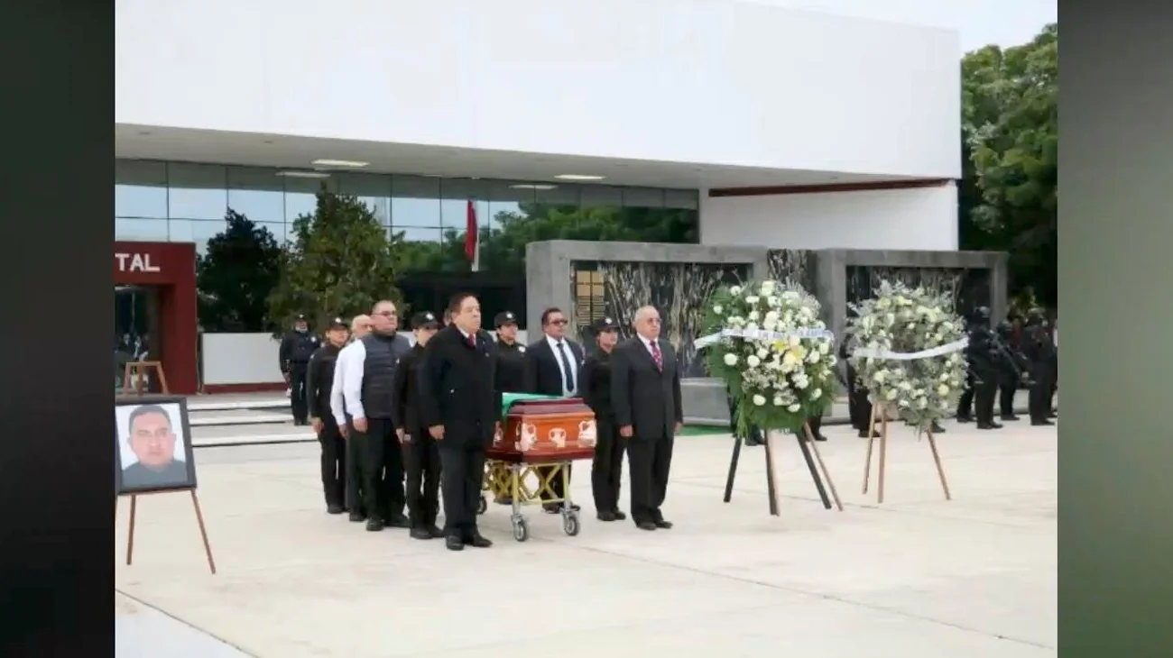Despiden con honores a policía estatal fallecido