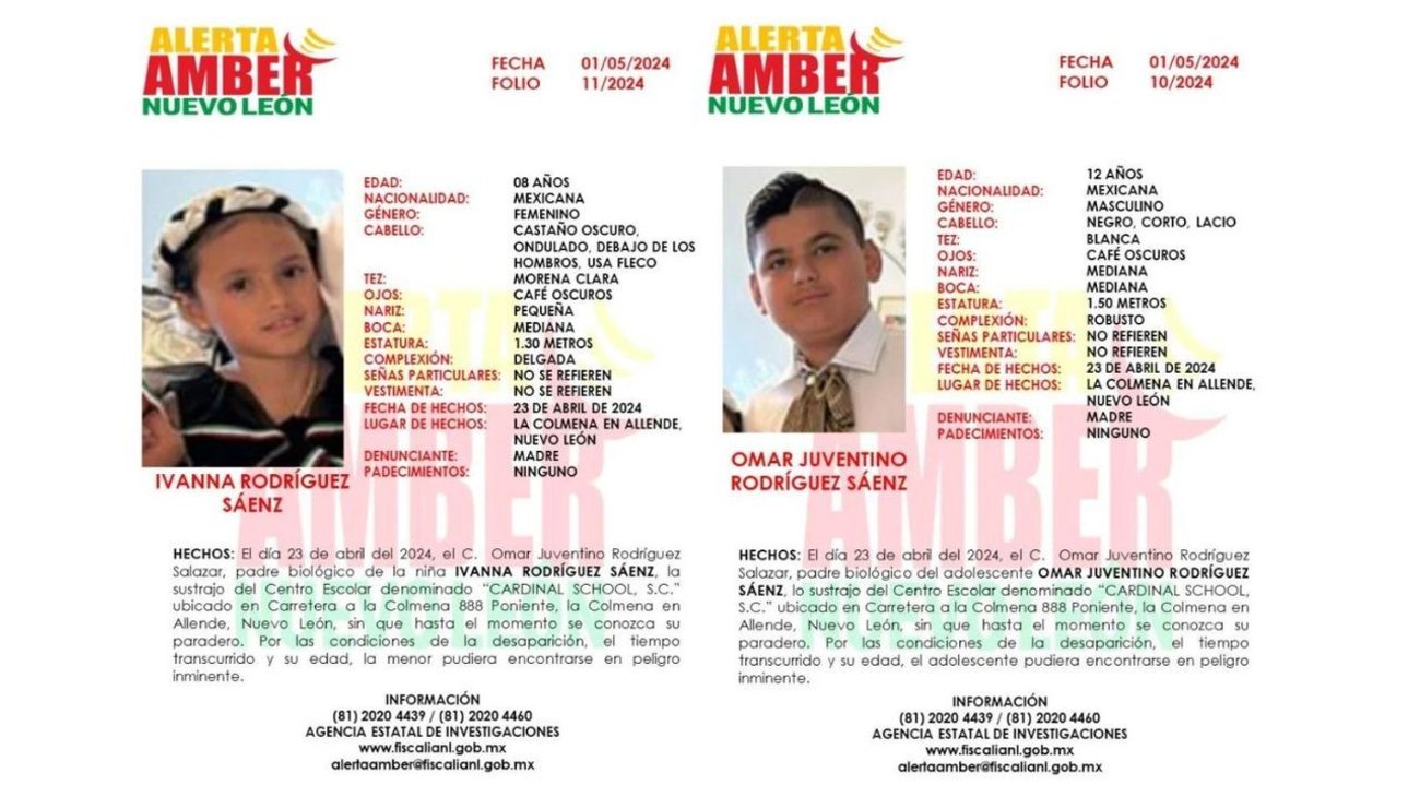 Alerta Amber: Desaparecen hermanos de 8 y 12 años en Allende