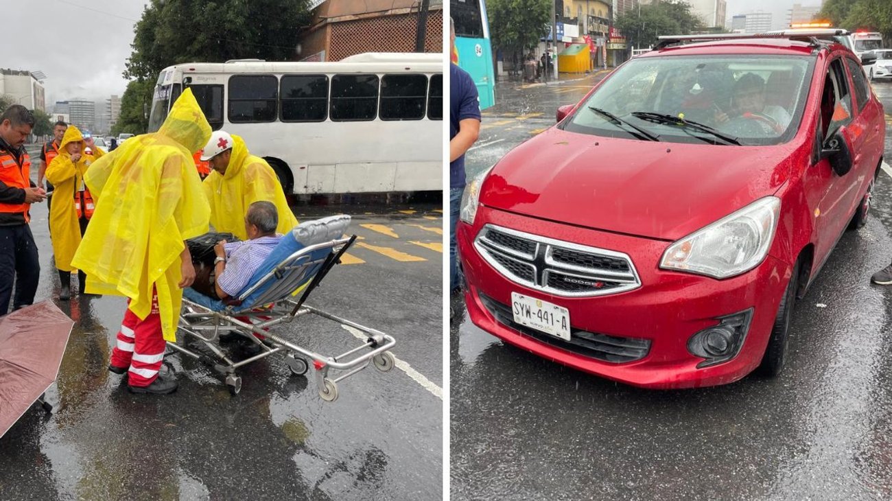 Se empaña vidrio de su auto y arrolla a pensionado