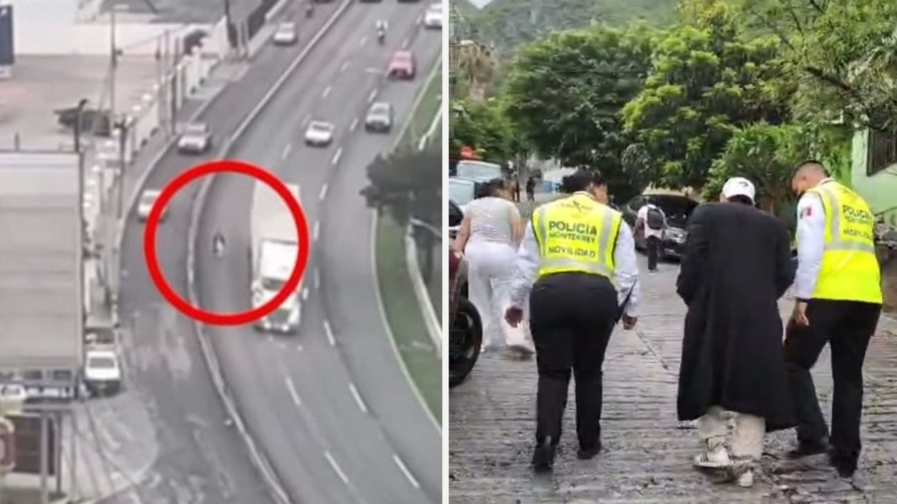 Rescatan a hombre caminando sobre la Carretera Nacional