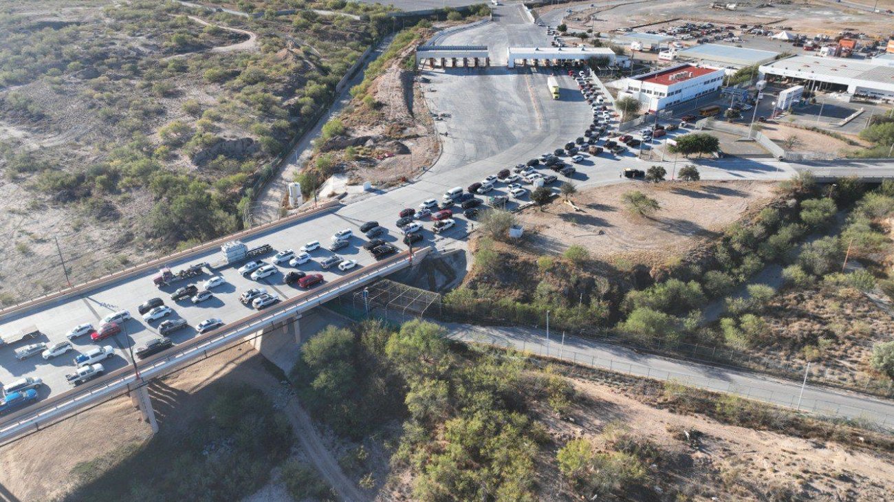 Aumenta 265% cruce por Puerto Colombia–Laredo en Nuevo León