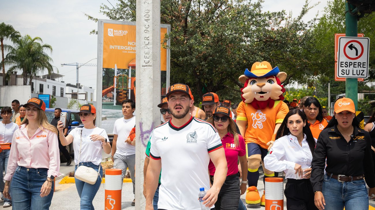 Inaugura Samuel García andador lineal en Guadalupe