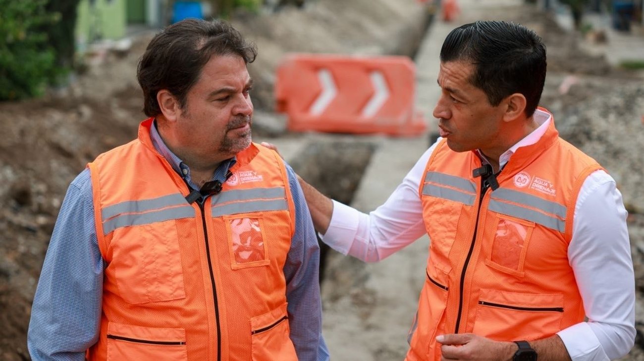 Supervisan obras de drenaje sanitario en Guadalupe y Cadereyta