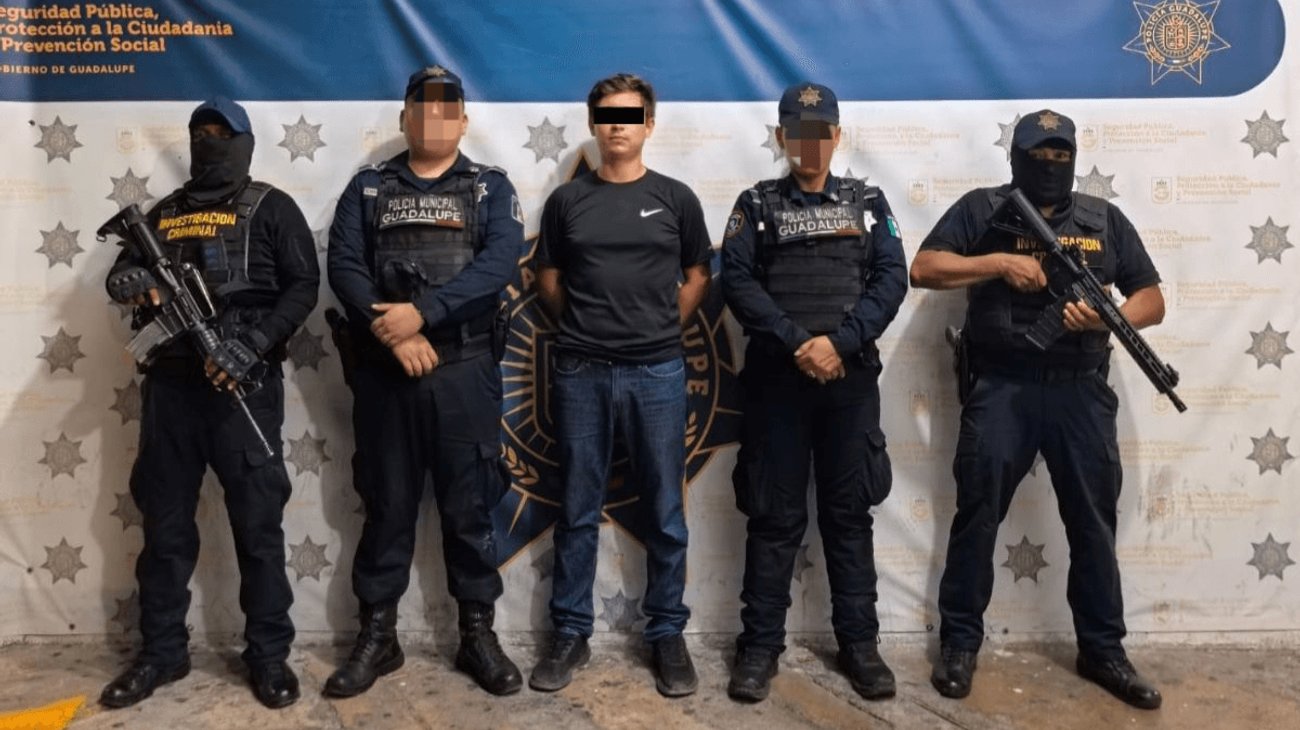 Detienen en Guadalupe a presunto implicado en ataque armado 