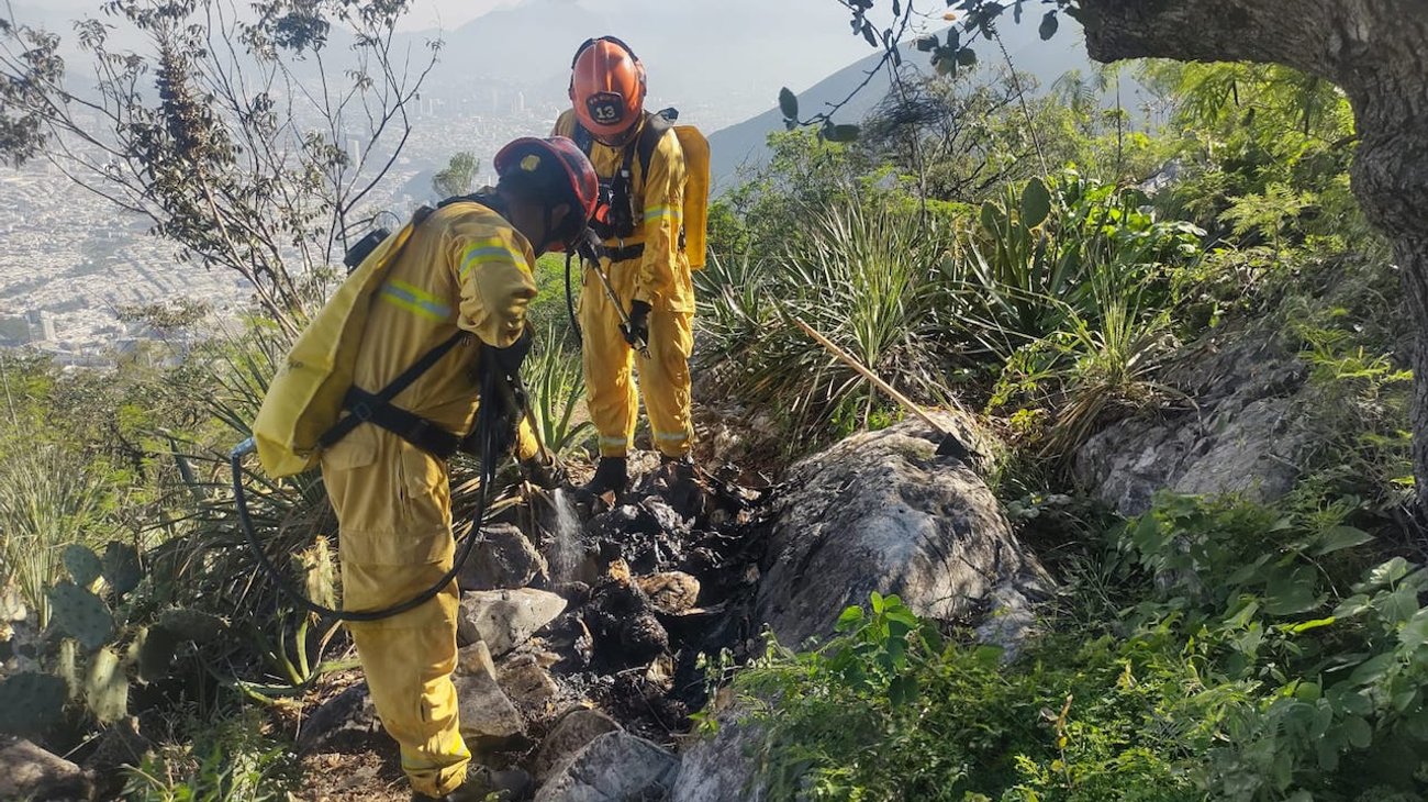 Controla PC incendio forestal en Cerro de las Mitras