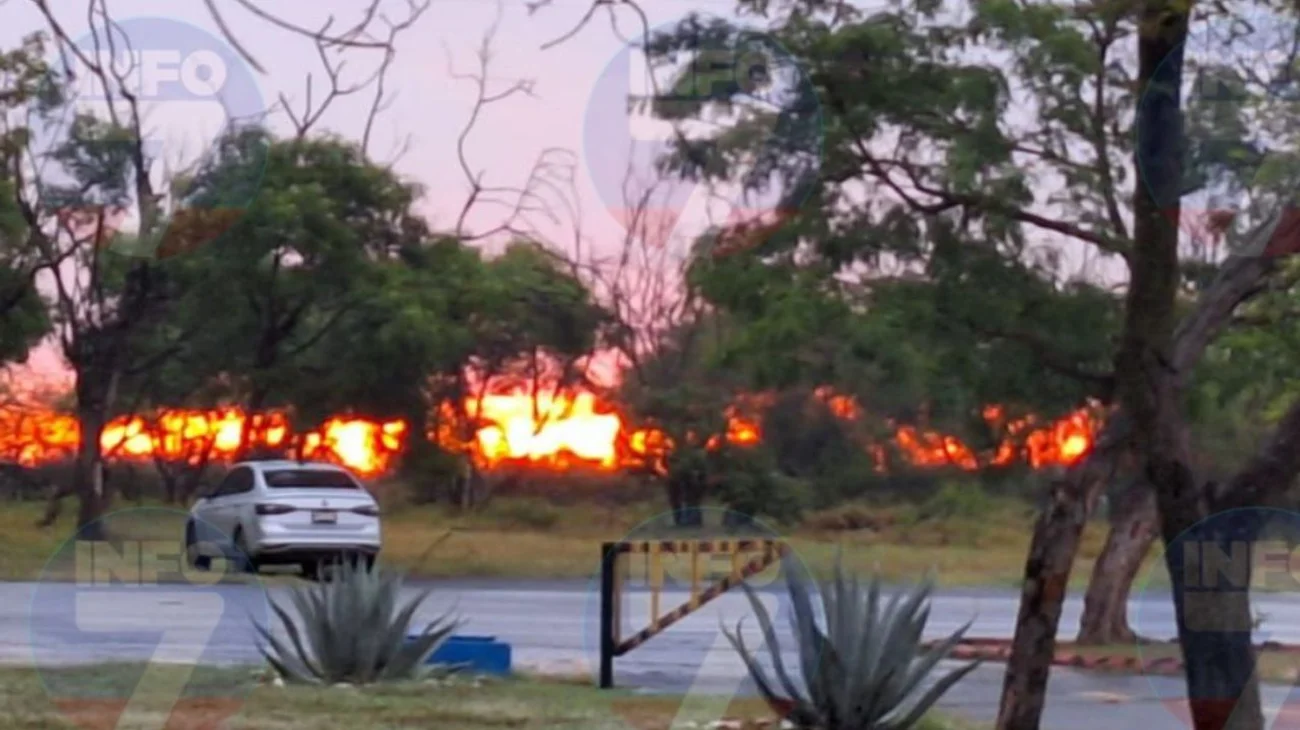 Incendio en la séptima zona militar en Salinas Victoria