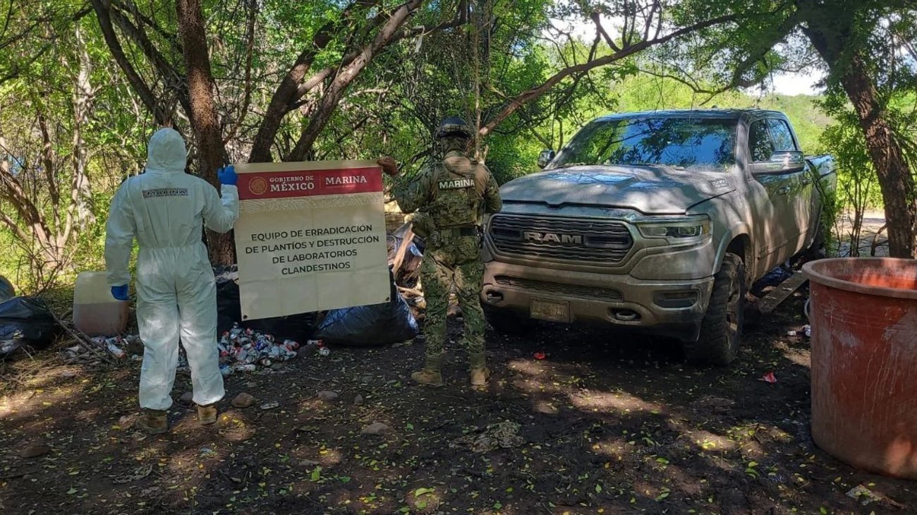 Desmantelan laboratorio clandestino con precursores en Sinaloa