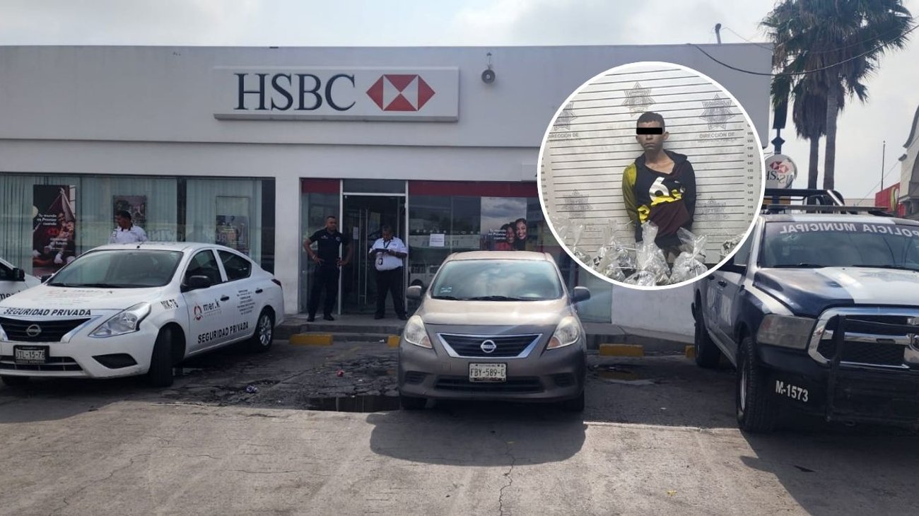 Intento de robo a banco en Saltillo deja un hombre detenido