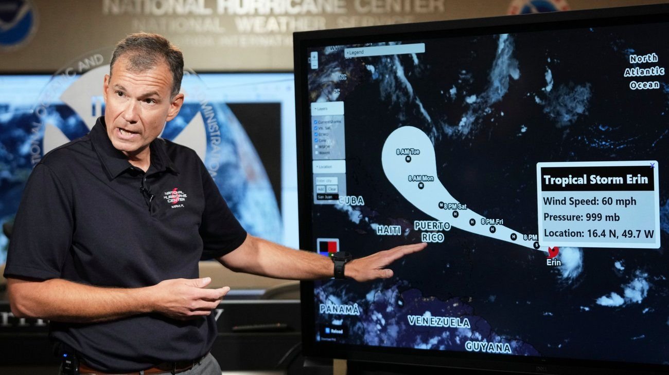 Advierten fuertes lluvias por tormenta tropical Erin en el Caribe