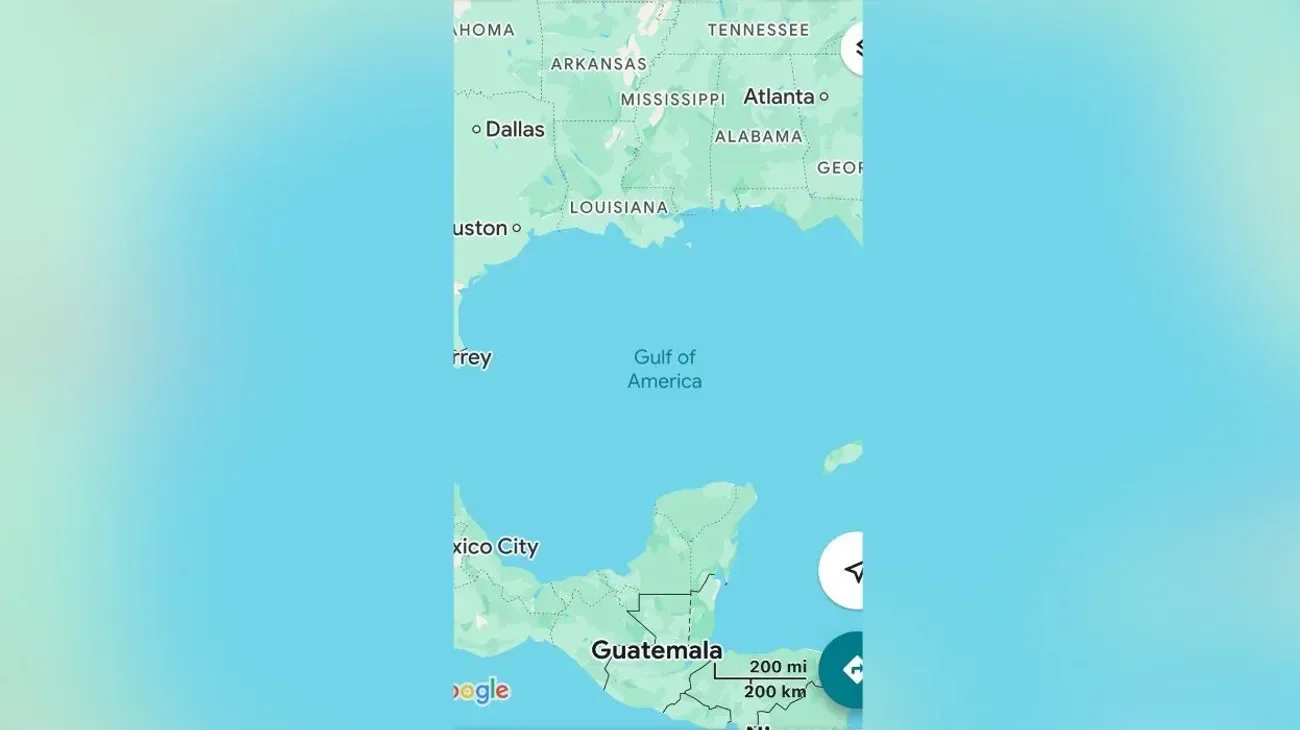 Google Maps actualiza el nombre del 'Golfo de América' en EUA