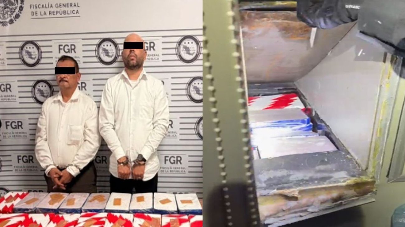 Descubren 18 kilos de droga ocultos dentro de autobús en Sonora