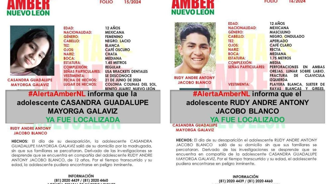 Menores desaparecidos en Juárez son hallados en Matamoros