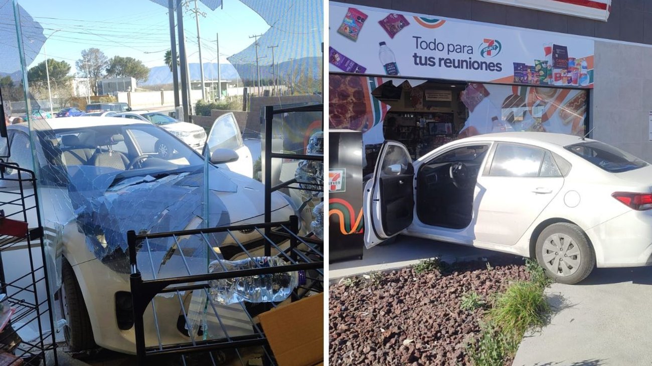 Choca conductora contra tienda de conveniencia en Coahuila