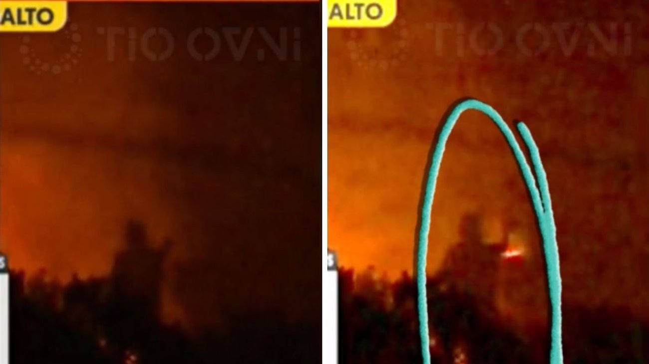 VIDEO: Captan un extraño ser durante los incendios en Chile