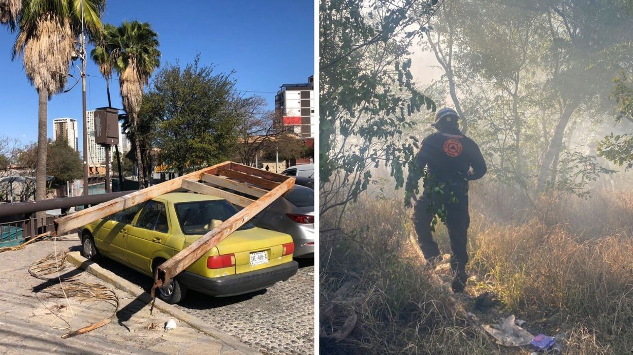 Dejan vientos 1 muerto, 46 incendios y 111 árboles caídos