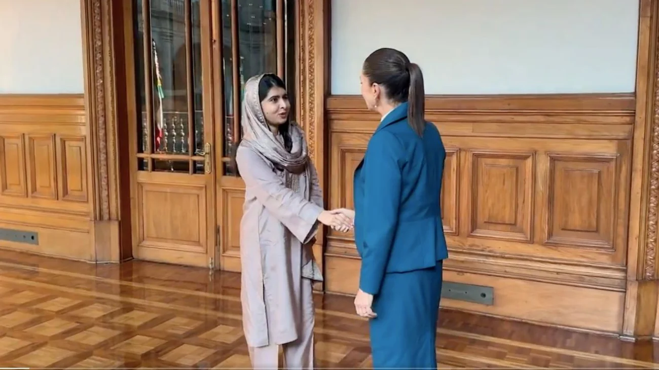 Malala Yousafzai se reúne con Sheinbaum en Palacio Nacional