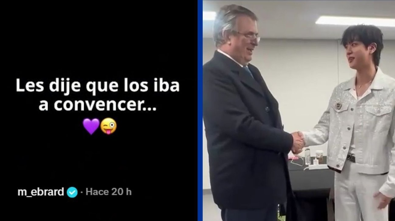Marcelo Ebrard presume que 'convenció' a BTS de venir a México 
