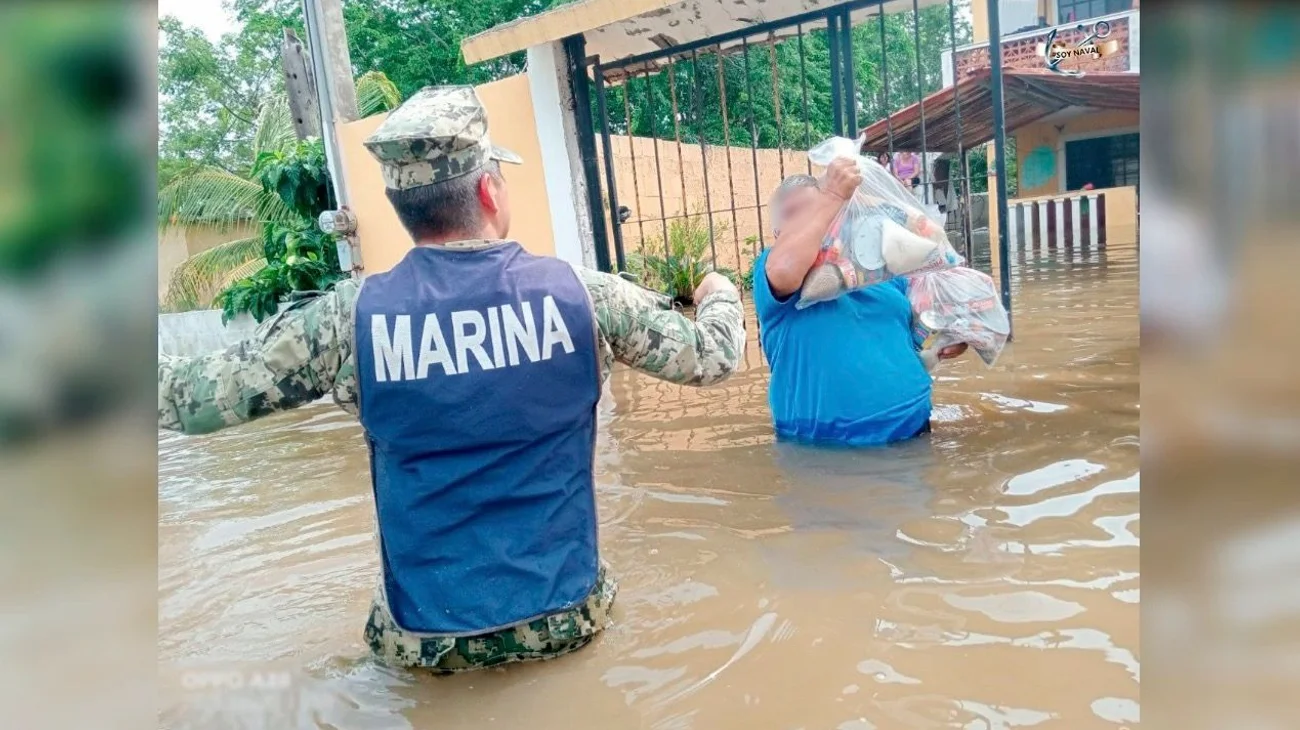 Brinda Marina apoyo por aumento en el nivel de ríos tras Barry