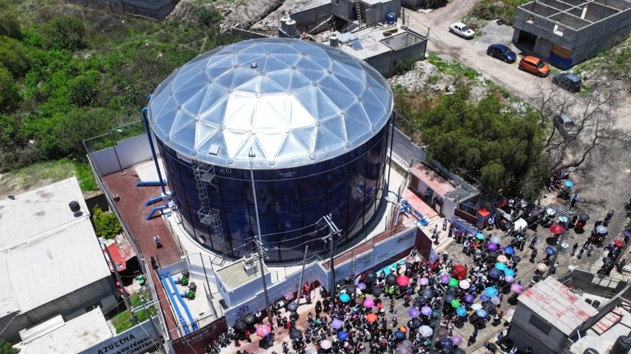 Inauguran megatanque de agua en Ecatepec para 170 mil habitantes