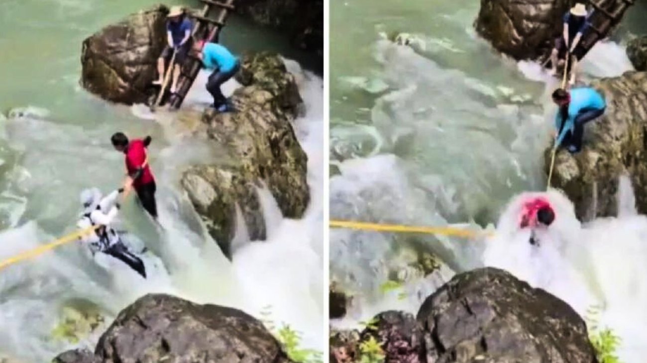 Video: Turistas mueren ahogados cuando cruzaban un arroyo