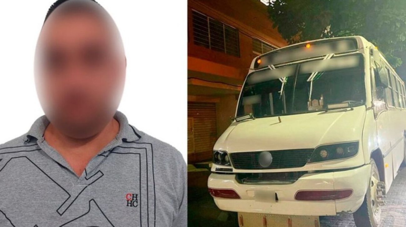 Mujer acosada en camión urbano salta por ventana para huir