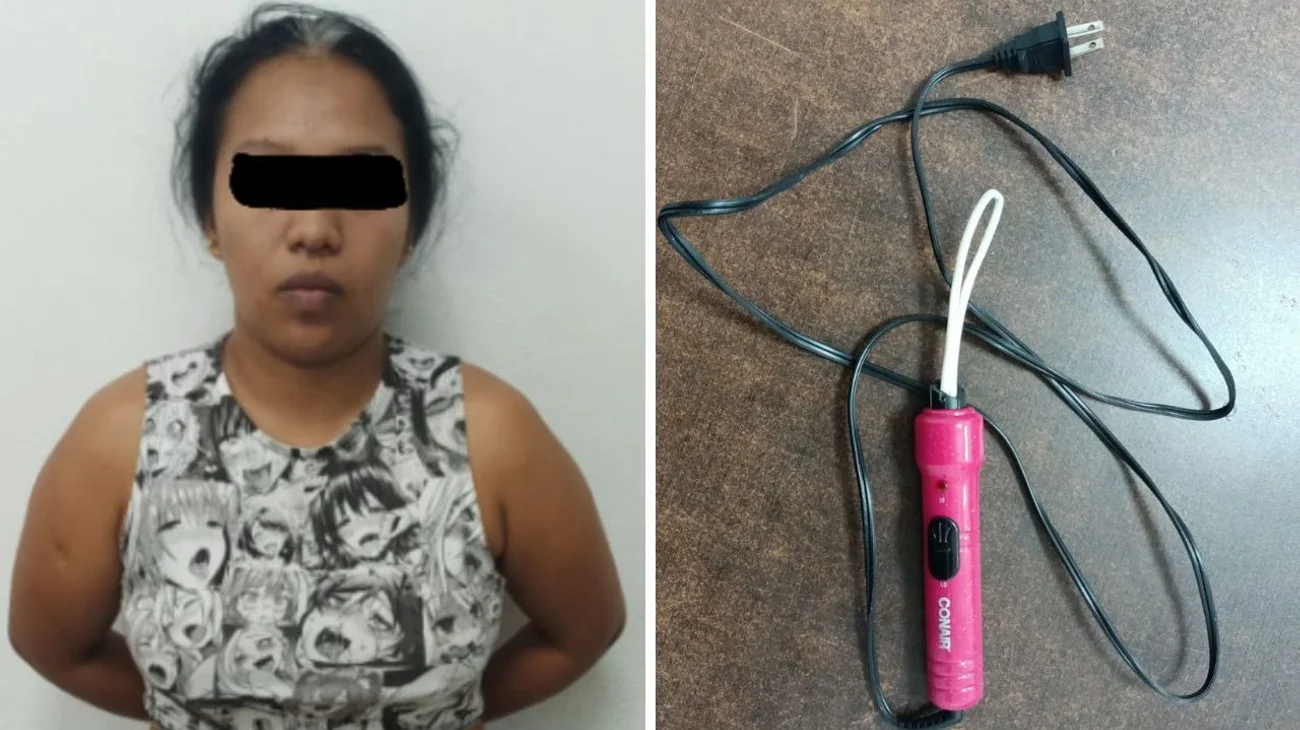 Detienen a mujer por golpear a hija con cable de rizadora