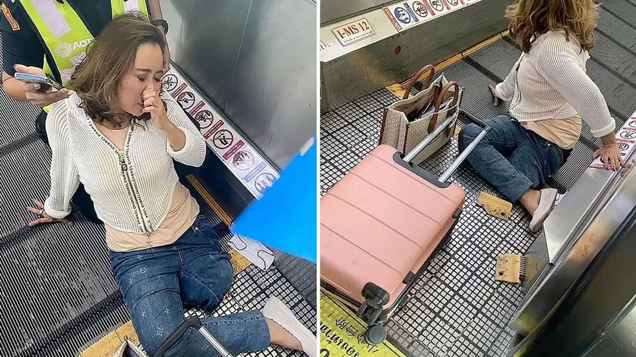 Mujer pierde pierna tras incidente en aeropuerto de Bangkok