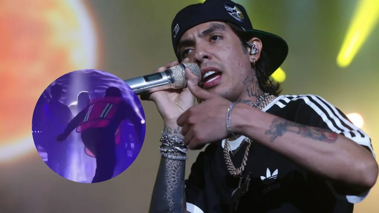 Natanael Cano golpea a guardia de seguridad y defiende a fan