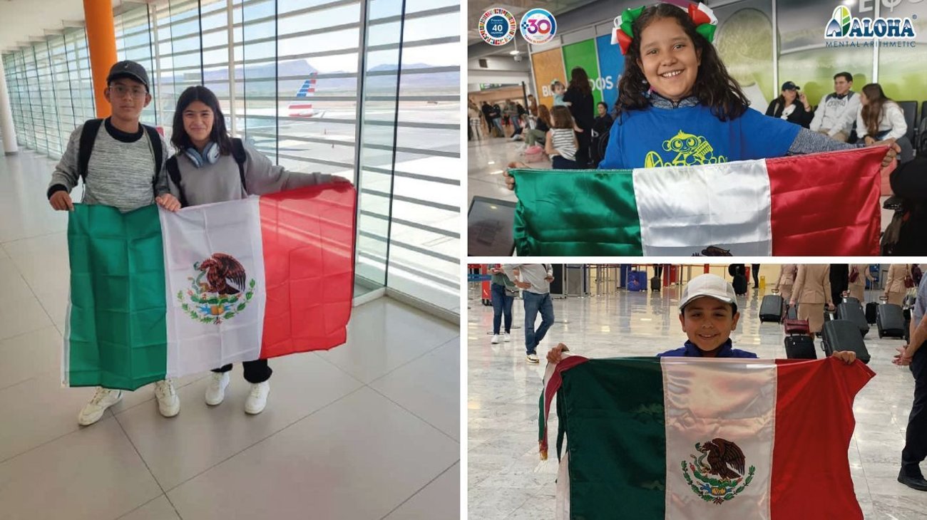 Niños mexicanos entre campeones mundiales de cálculo mental