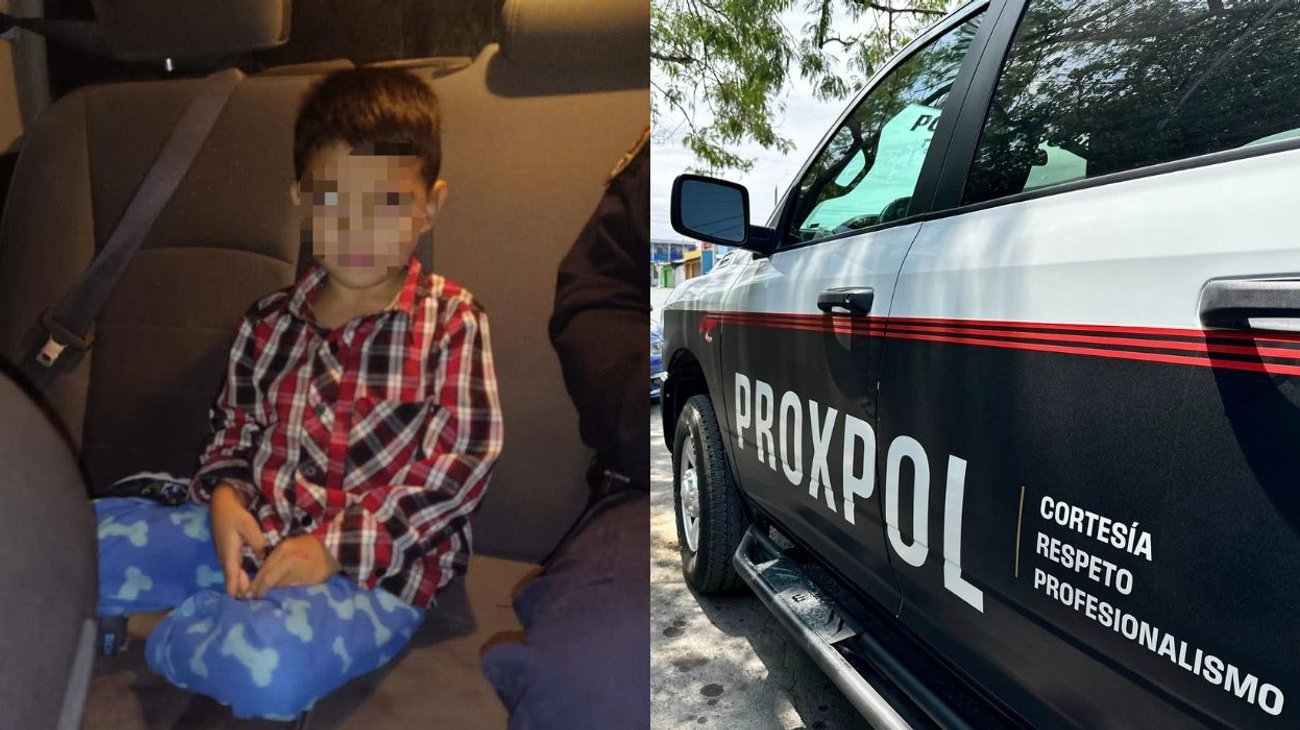 Niño deambula solo en calles de Escobedo; buscan a familiares