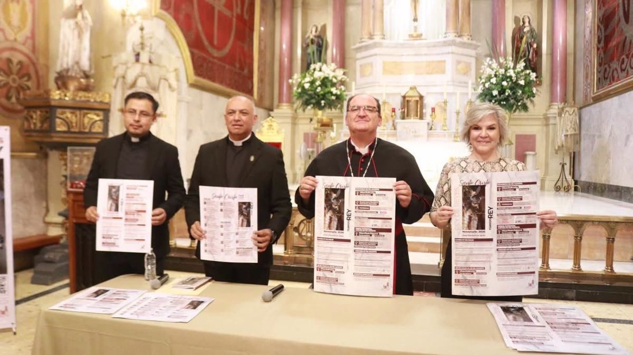 Presentan programa del Novenario del Santo Cristo