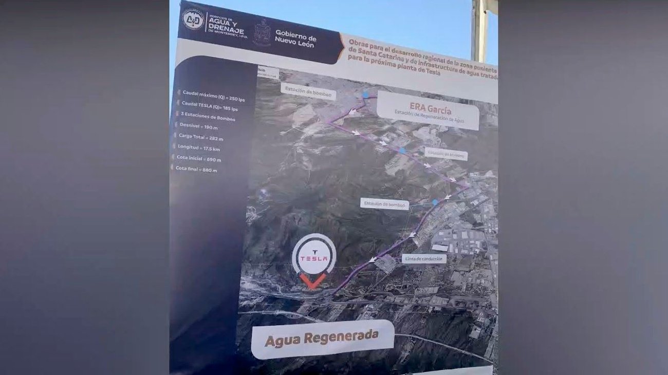 Anuncian obras de la planta de agua tratada para Tesla