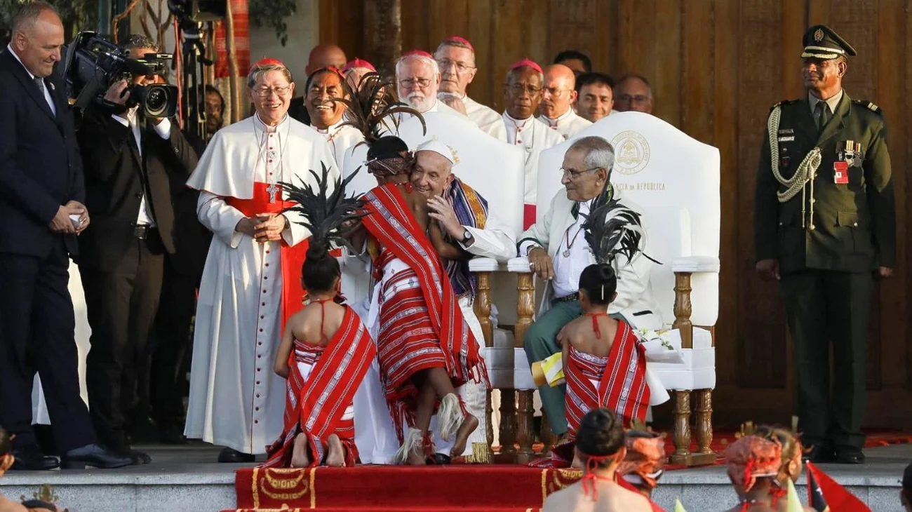 Papa Francisco visita a niños con discapacidades en Timor 