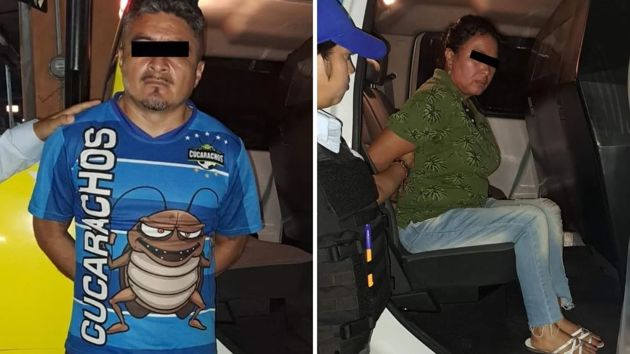 Detienen a pareja tóxica tras agredirse en Monterrey