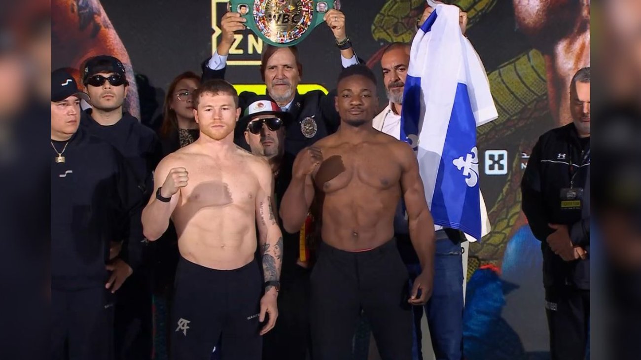'Canelo' Álvarez y Mbilli cumplen con la ceremonia de pesaje
