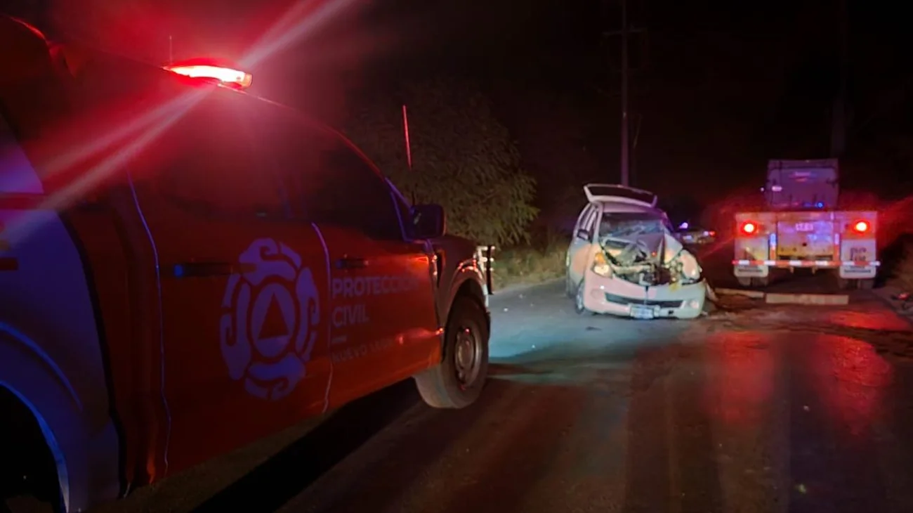 Accidente en Pesquería deja un hombre prensado y herido